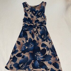 Tommy Bahama Blue and Beige Floral Dress